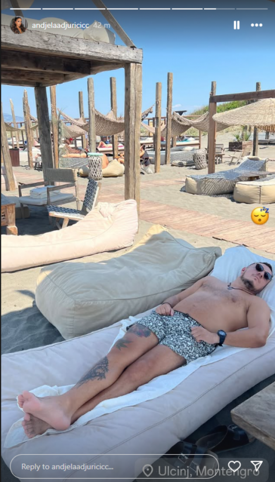Anđela Đuričić i Gastoz instagram Crna Gora
